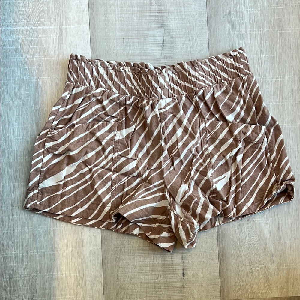Brown Zebra Print Women's Shorts